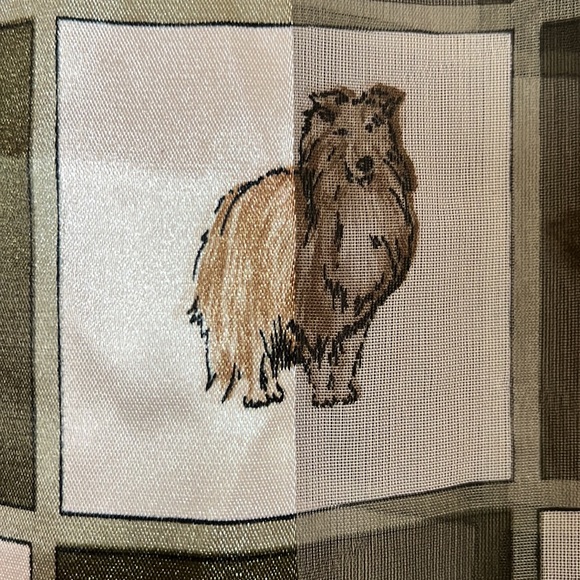 Checkered print satin feel dog puppy scarf - Picture 5 of 8